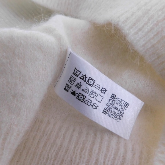 ZARA White Alpaca Wool Boxy Sleeveless Sweater Oyster White Knit Solid Large - Picture 14 of 16